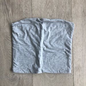 Brandy Melville Heather Gray Strapless Top